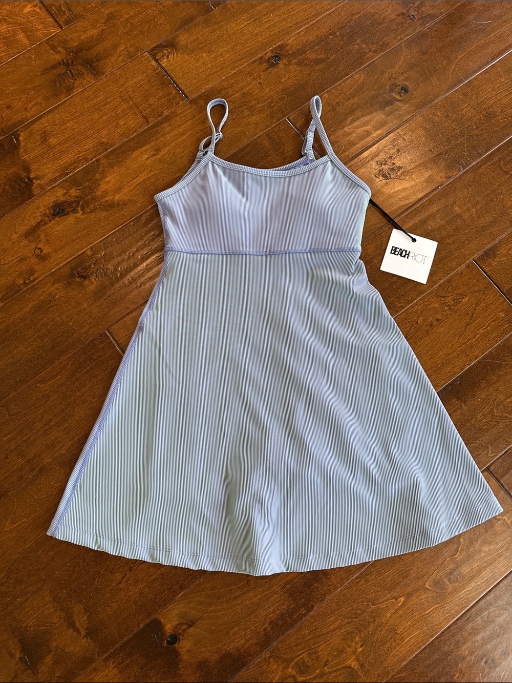 Beach Riot Purple/Mint Green Ribbed  Dress